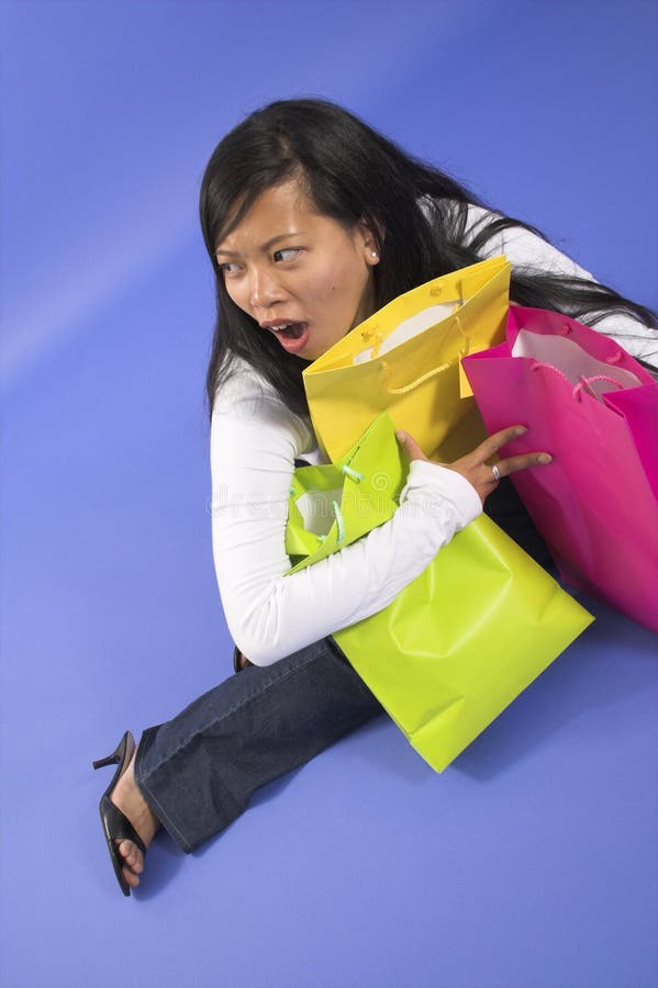 Woman holding shopping bags