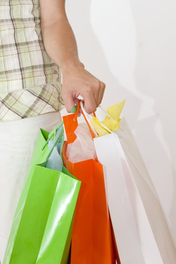 Woman holding shopping bags