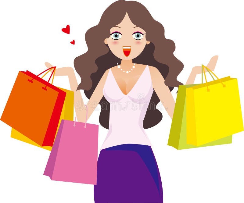 Woman holding shopping bags