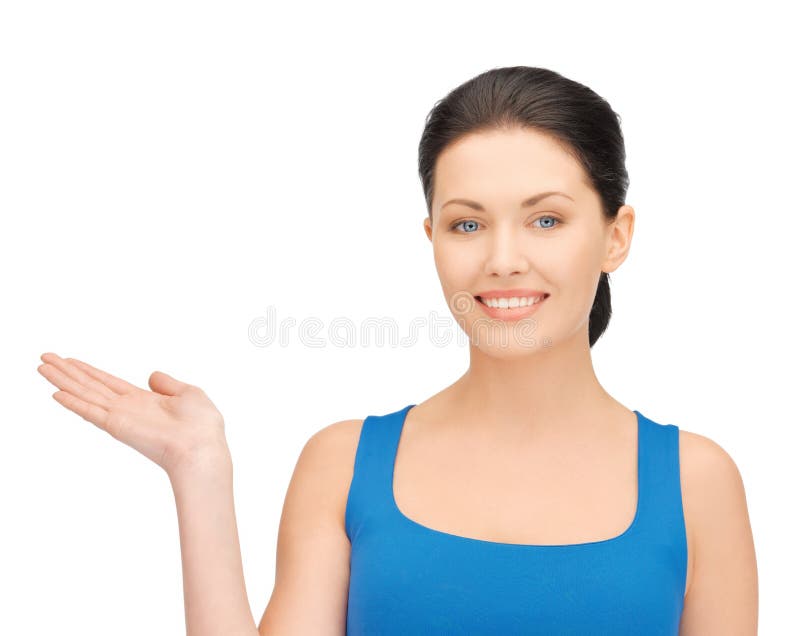 Woman Holding Something on the Palm Stock Photo Image of beautiful