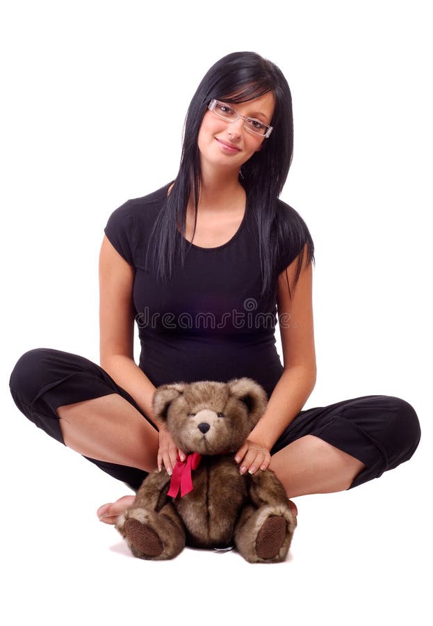 Woman Holding Teddy Bear