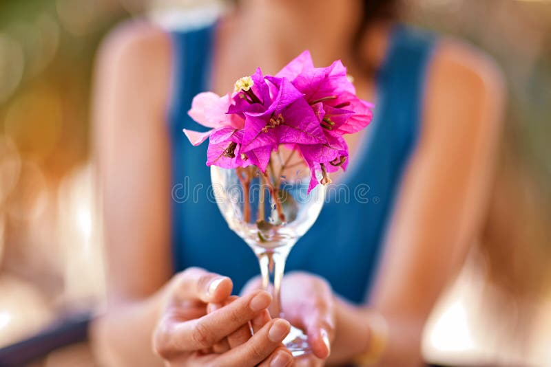 Red Wine In Front Of Beautiful Blurred Wedding Background Stock Image