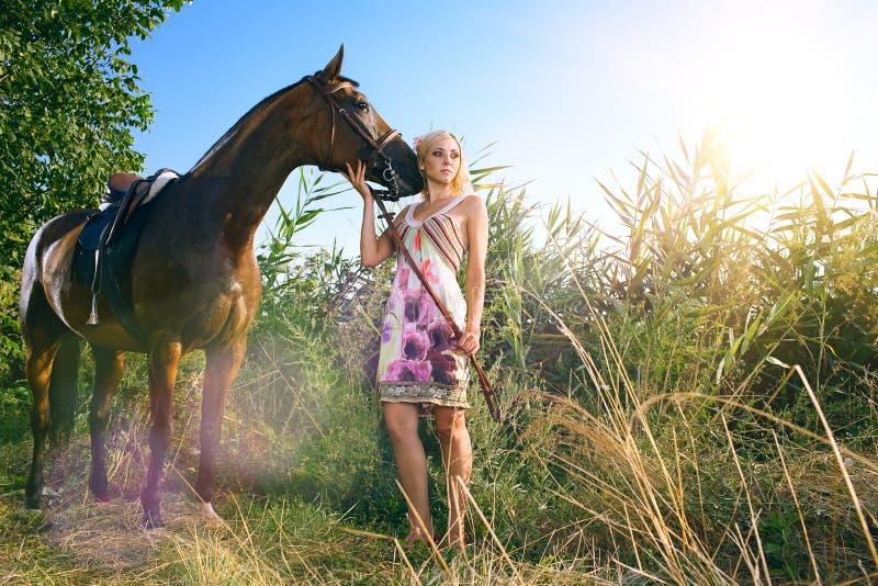 Woman with horse