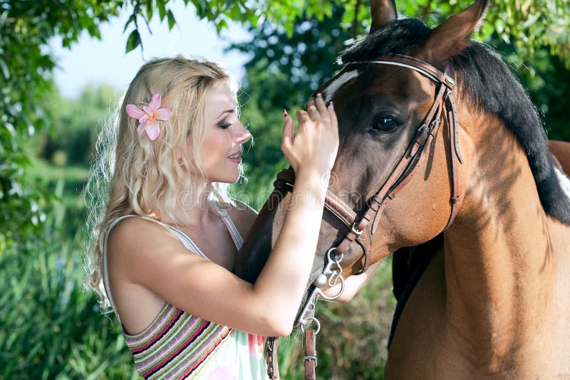 Woman with horse