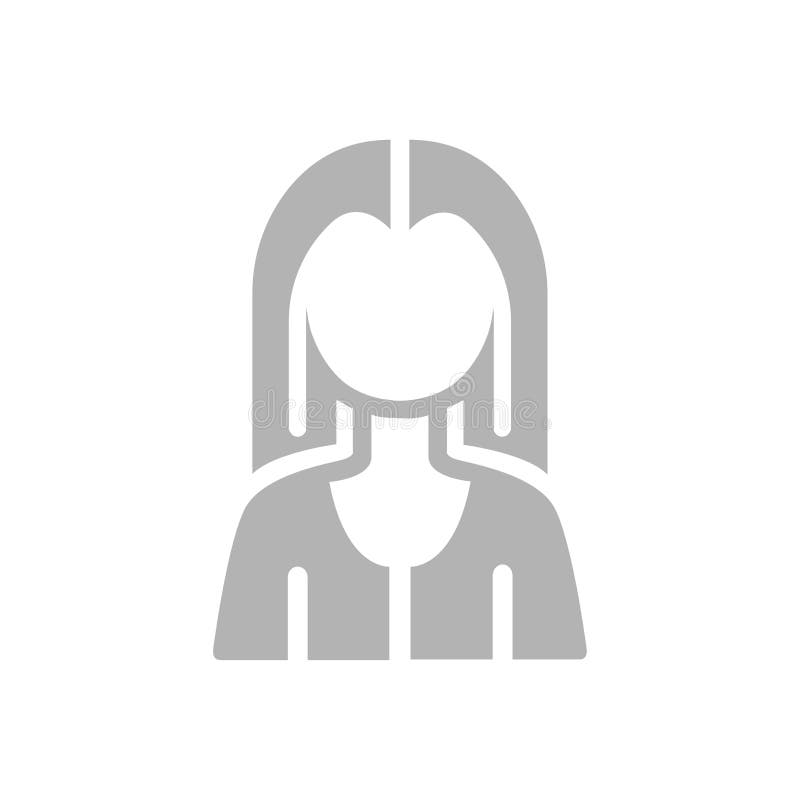 Woman icon on a white background, vector illustration vector illustration