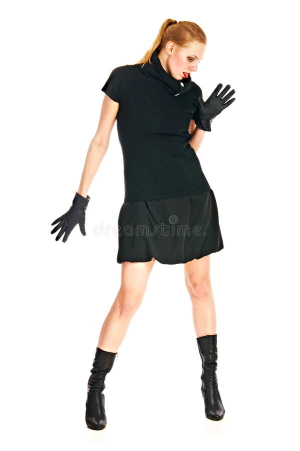 Stylish Woman with Pool Cue Stock Image - Image of smile, game: 3761653