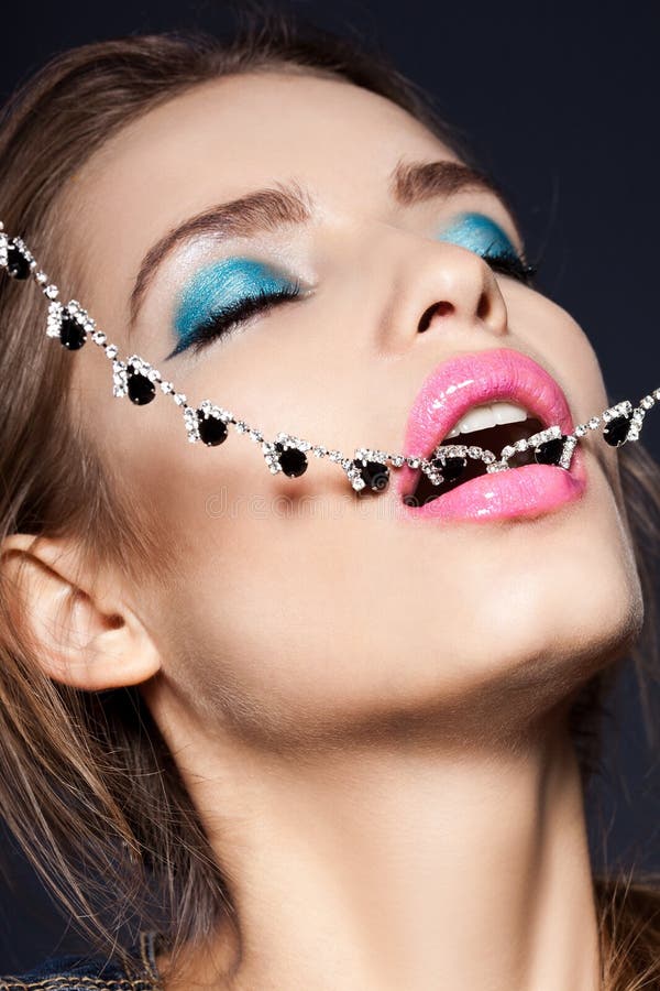 Woman with jewelry stock photography Woman with jewelry stock photography