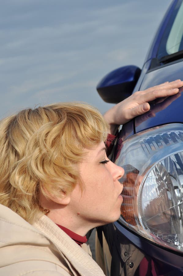 Woman kisses a car, Car Series