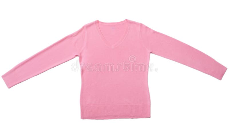 Folded Pink T-shirt Isolated Stock Photo - Image of neckline, garment ...