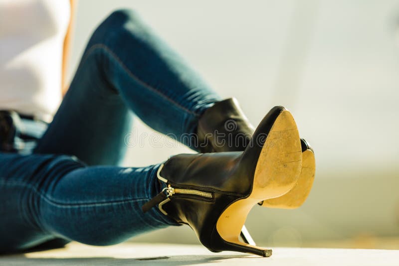 Women's Denim Stiletto Shoes Fashion Slip Pointed Toe Heels - Temu