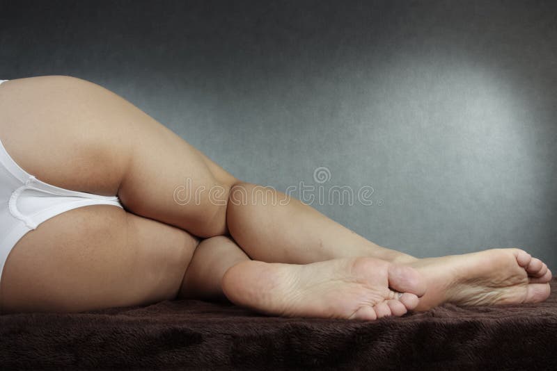 Woman Legs and Feet Wearing Underwear Stock Photo - Image of