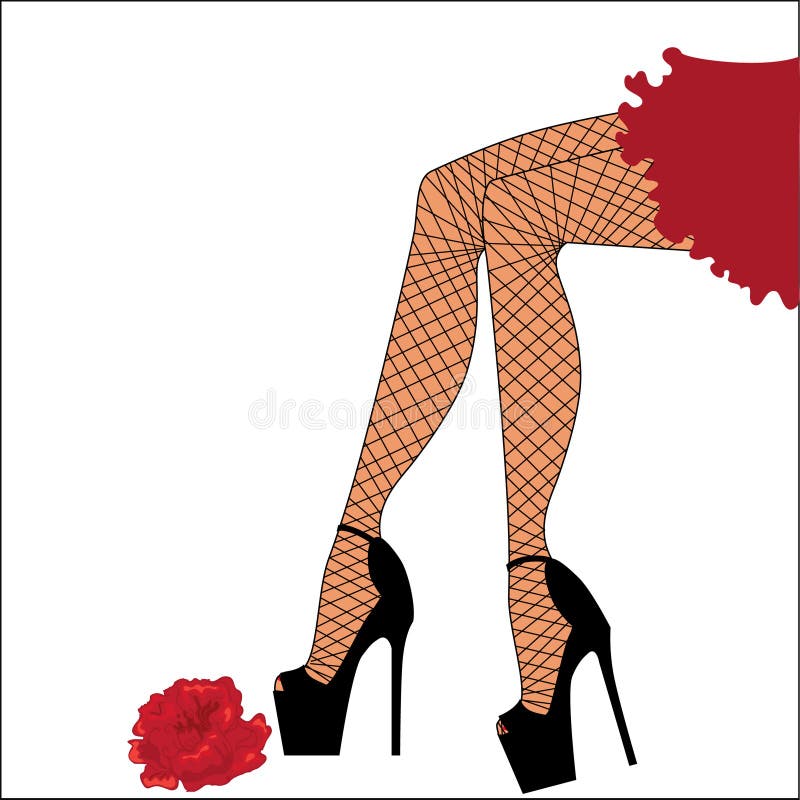 fashion tights female cartoon vector illustration 17406866 Vector