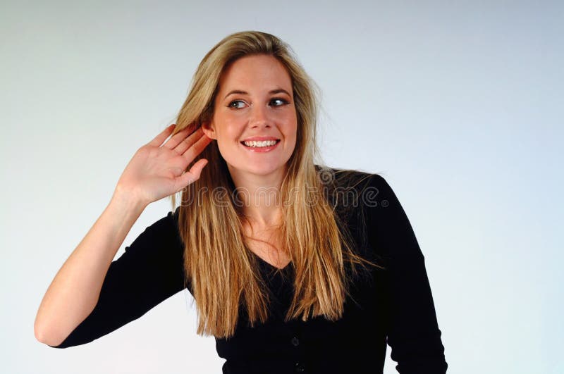 Woman Listening royalty free stock image Woman Listening royalty free stock image