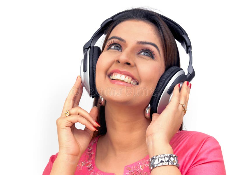 Woman listening to music