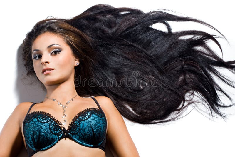 Woman with long hair