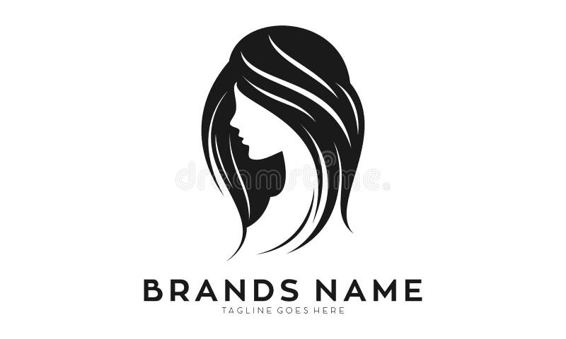 Woman with Long Hair for Salon Logo Design Stock Vector - Illustration of  vector, adult: 241175605