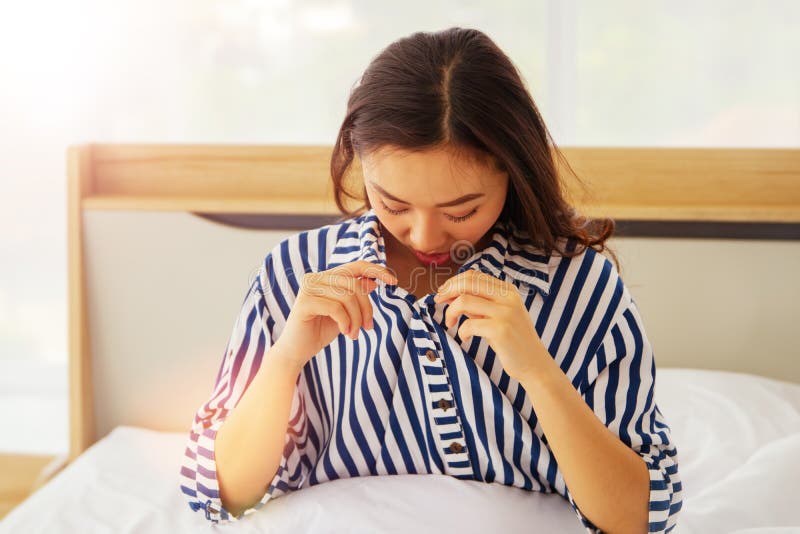 Young Female Body With Small Breasts In White Shirt Stock Photo, Picture  and Royalty Free Image. Image 174121381.