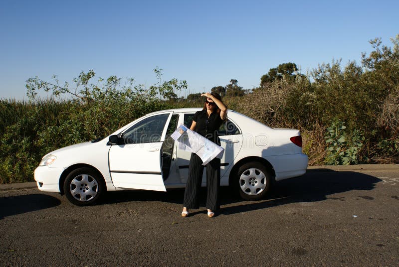 Woman Lost in Car