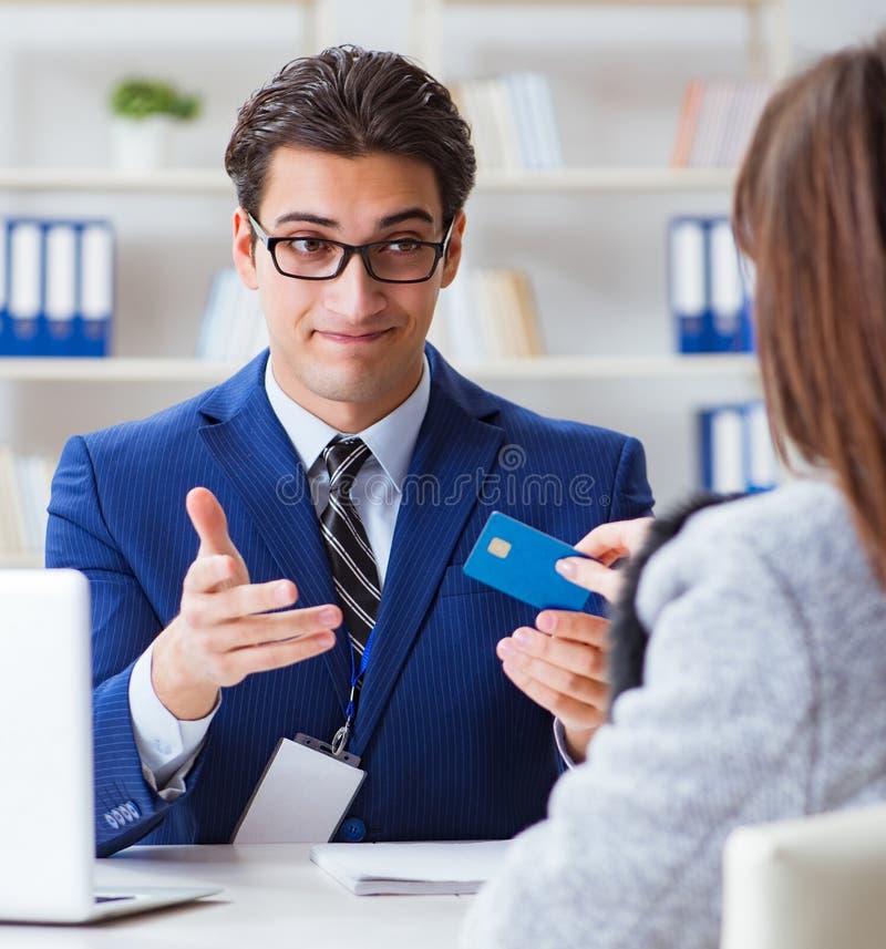 Woman Makes Payment with Credit Card Stock Image Image of commerce