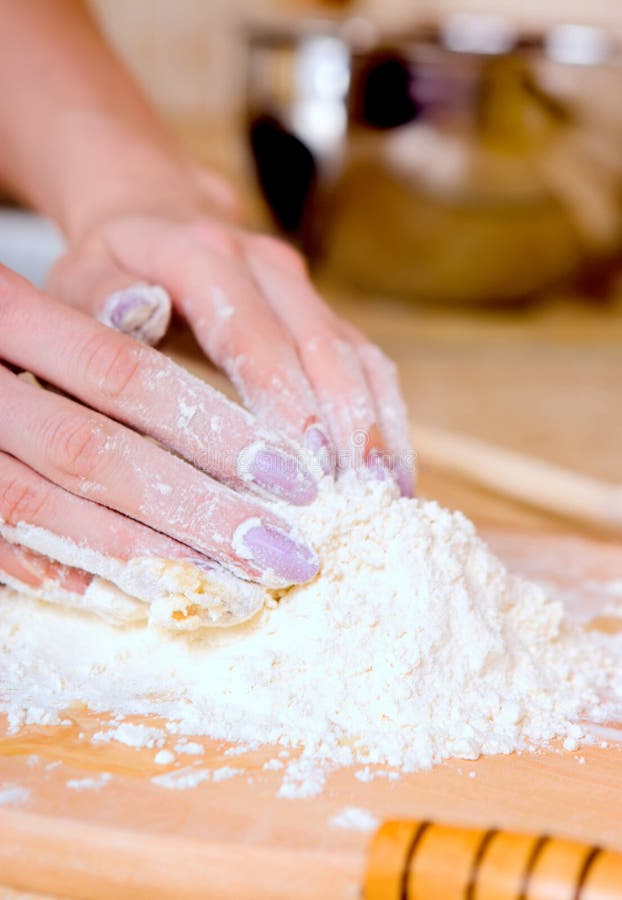 Woman making cake