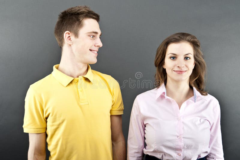 Woman and man together stock photo. Image of cheerful - 23023184