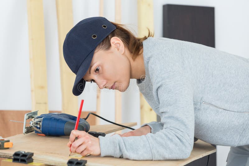 Woman marking material stock photo. Image of vocation 266081692