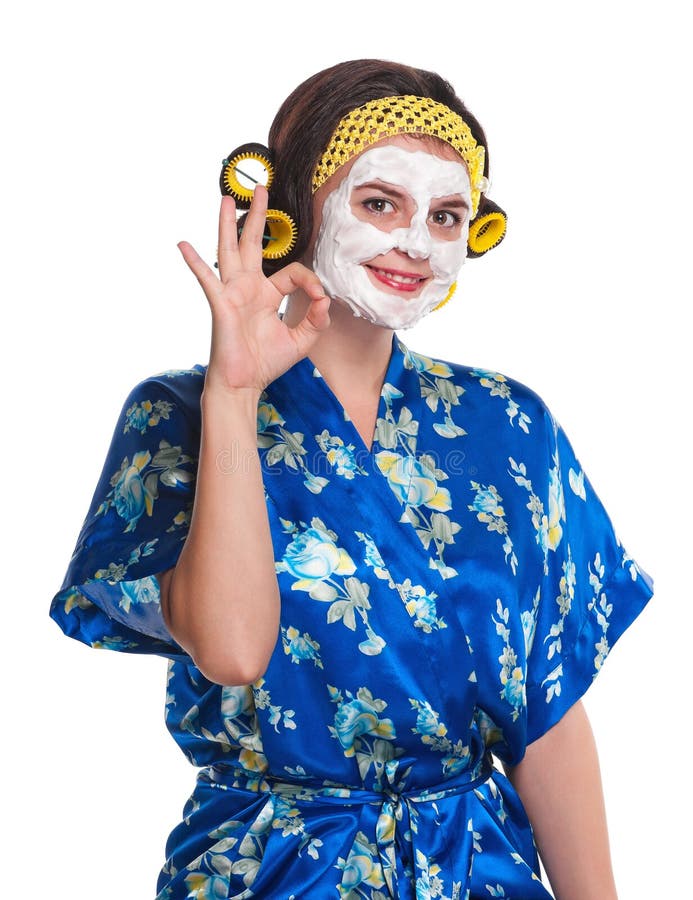 Woman with a mask stock photo. Image of isolated, health 29025354