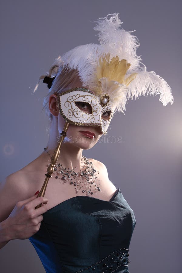 Woman in mask stock image. Image of background, pretty 15045403
