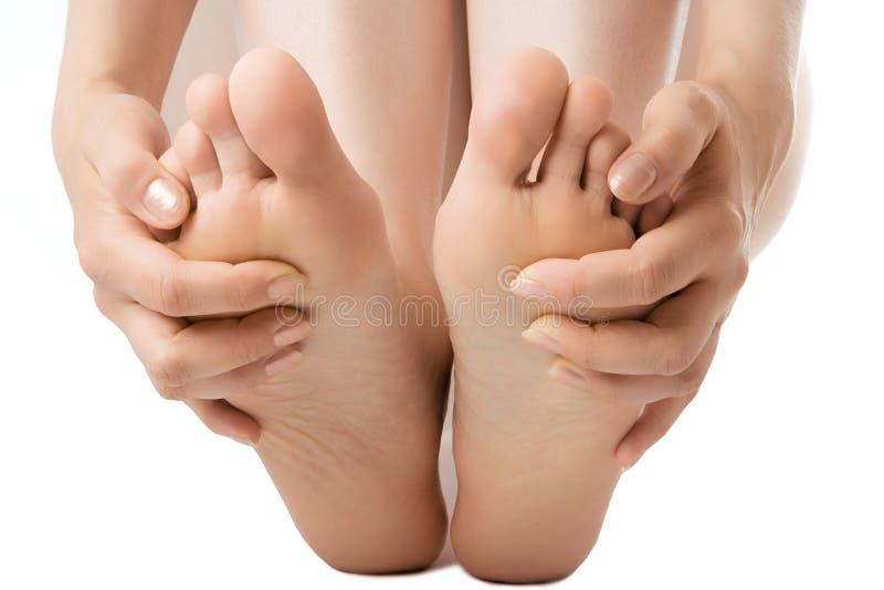 Woman massage feet