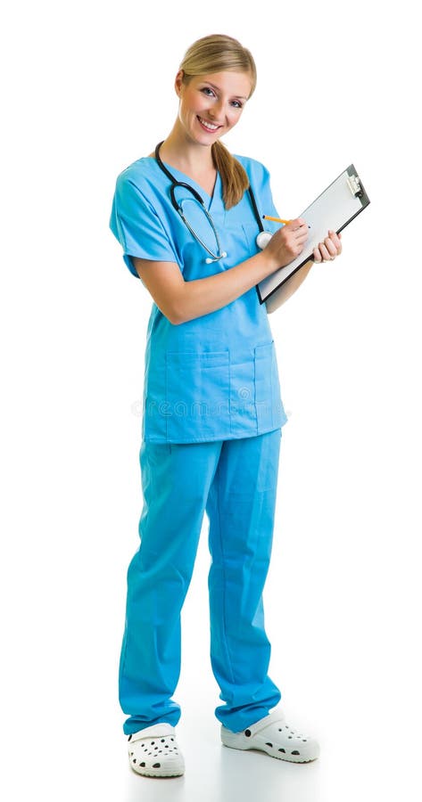 Woman in medical doctor uniform