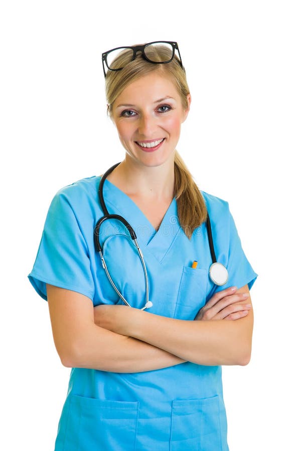 Woman in medical doctor uniform