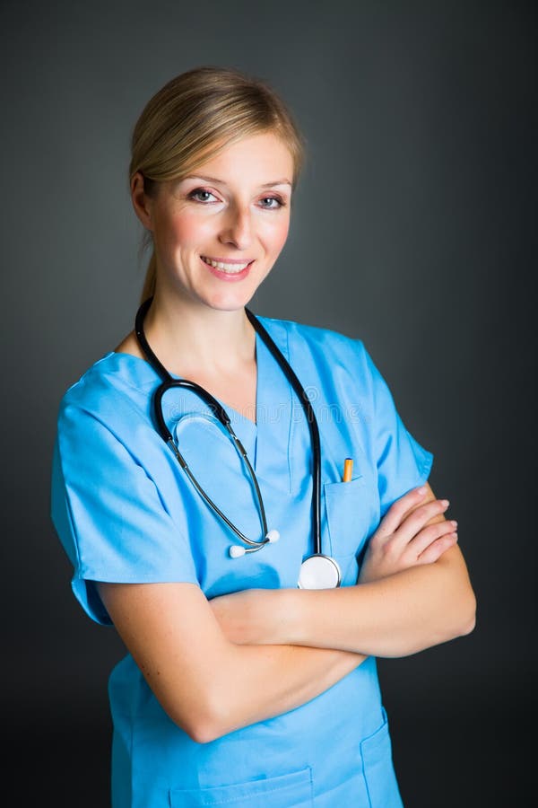 Woman in medical doctor uniform