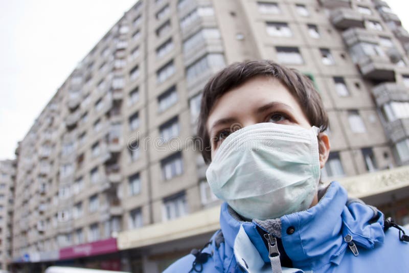 Woman with medical mask