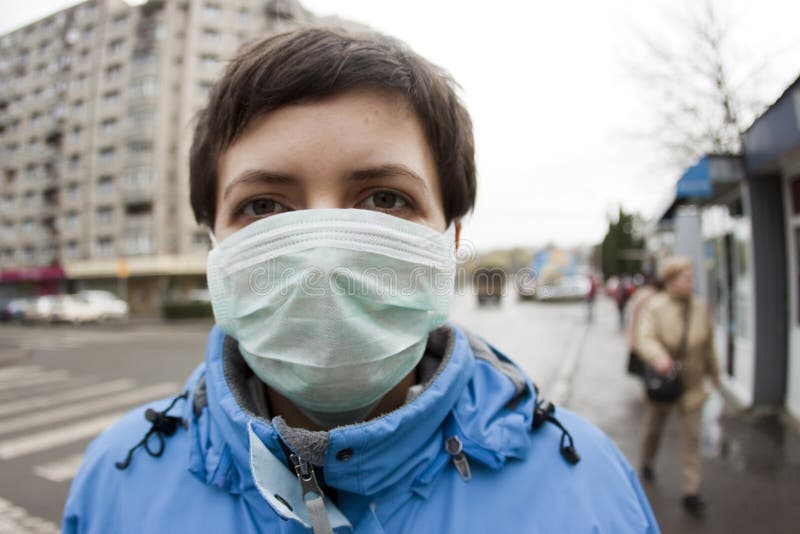 Woman with medical mask