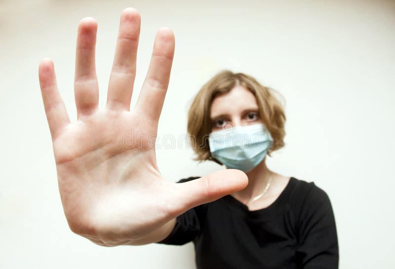 Woman with medical mask