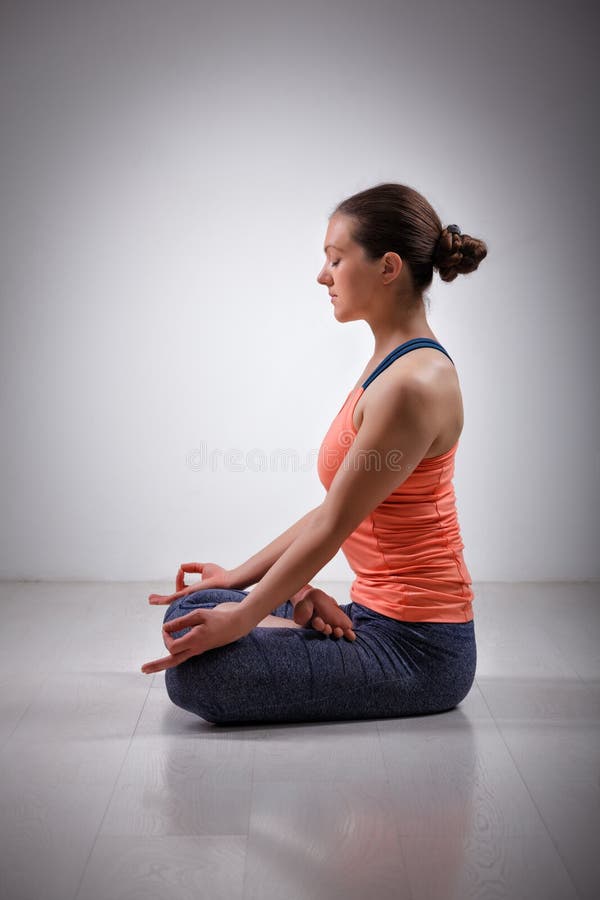 Sitting cross legged meditation Stock Vector Images - Alamy