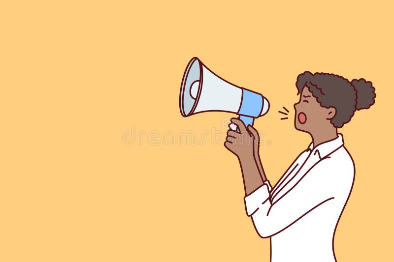 Loudly Speaking Woman Stock Illustrations 23 Loudly Speaking Woman