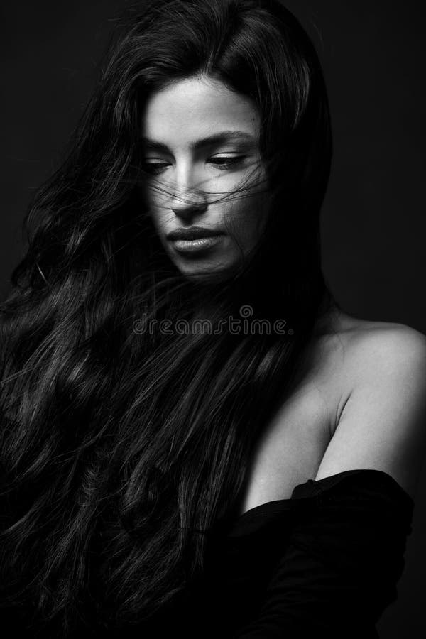 Woman melancholic  portrait royalty free stock image