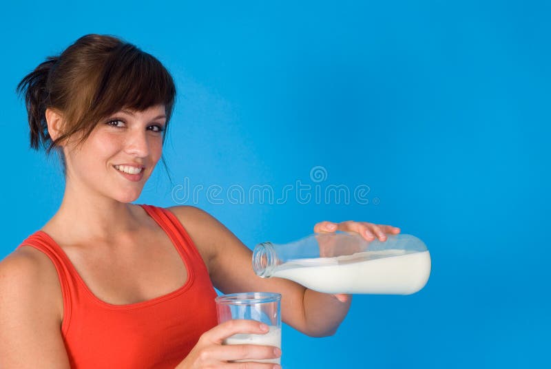 Woman and milk