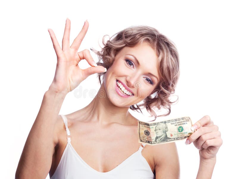 Woman with money