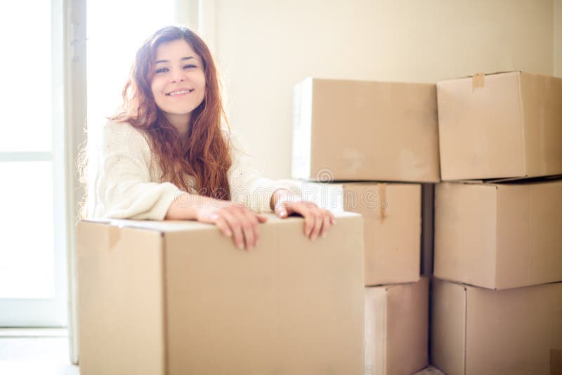Woman Moving royalty free stock photos