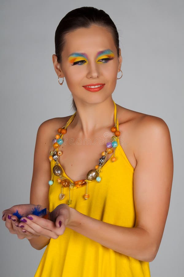 Woman And Multicolored Make Up Stock Image Image Of Girl Makeup