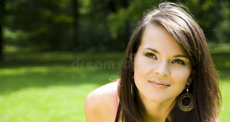 Woman On Natural Background