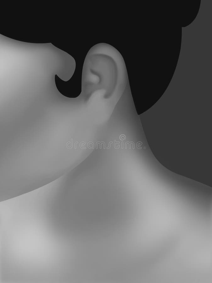 Woman neck illustration stock illustration. Illustration of necklace