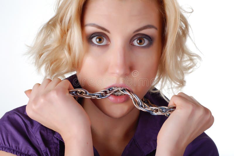 Woman with necklace stock photo. Image of human, face 7454390