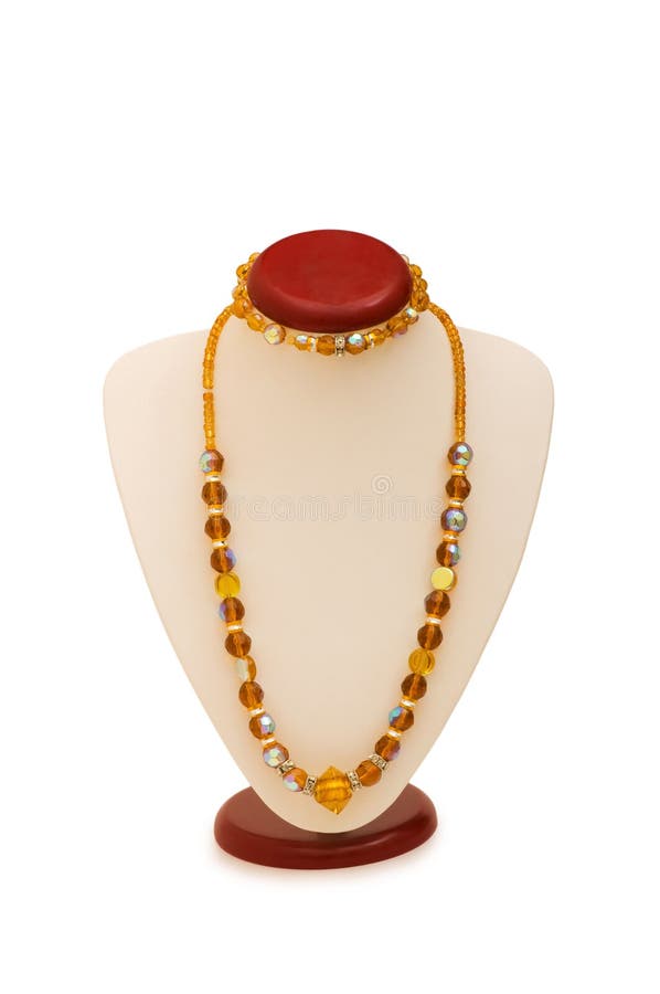 Woman necklace isolated stock image. Image of bijouterie 7368407