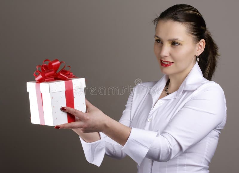 Woman offering a gift