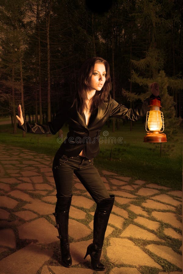 Oil lamp stock image. Image of table, lamp, glowing, fuel 4637707