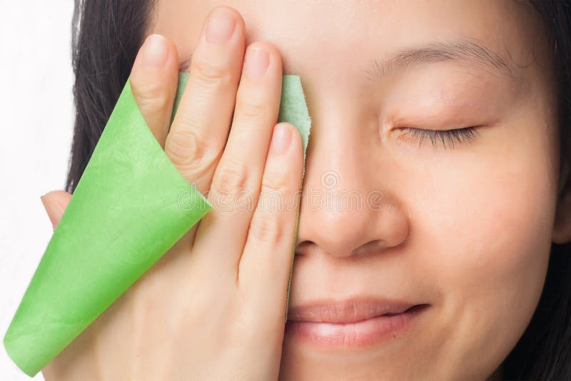 Woman oily skin royalty free stock images Woman oily skin royalty free stock images