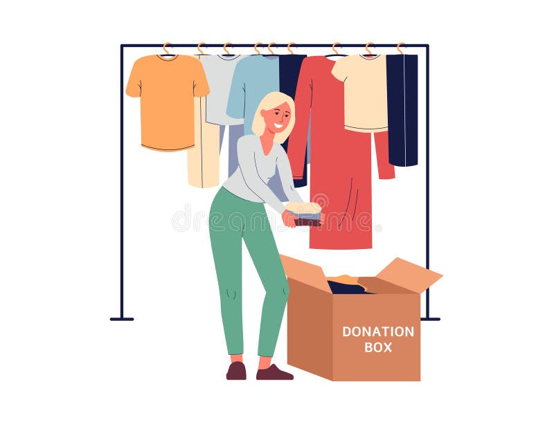 Used Clothing Donation Banner Poster Calligraphy Lettering Social  Humanitarian Aid And Charity Vector Design Elements Stock Illustration -  Download Image Now - iStock